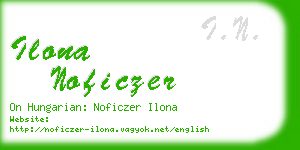 ilona noficzer business card